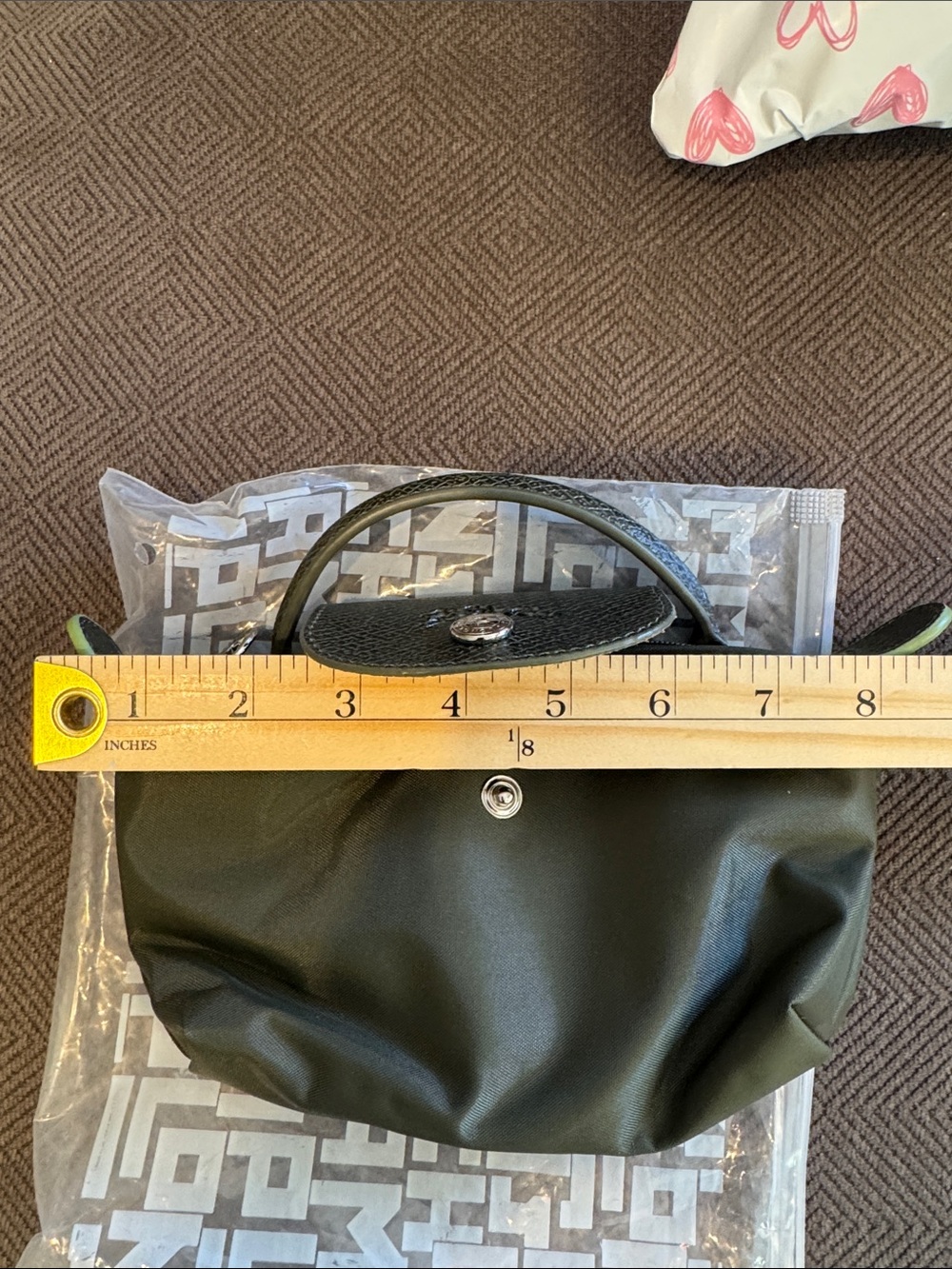 Longchamp Small Olive Green Nylon Top-Handle Crossbody Bag - Picture 6 of 6
